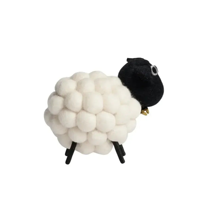 Felt Ball 3.5" Wool Sheep | White