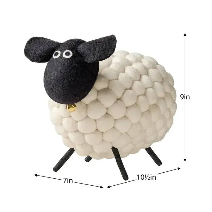 Felt Ball 9" Wool Sheep | White