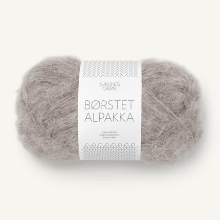 2650 Beige Heather | Borstet Alpakka