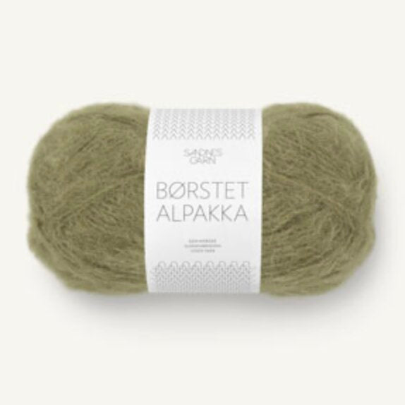 9554 Moss Green *discontinued | Borstet Alpakka (Copy)