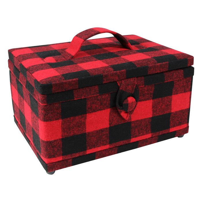 Buffalo Plaid Sewing Basket