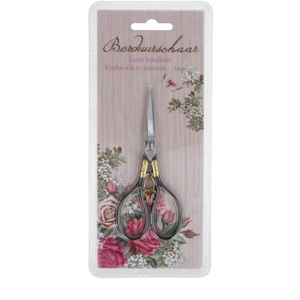 Embroidery Scissors Gunmetal with Gold