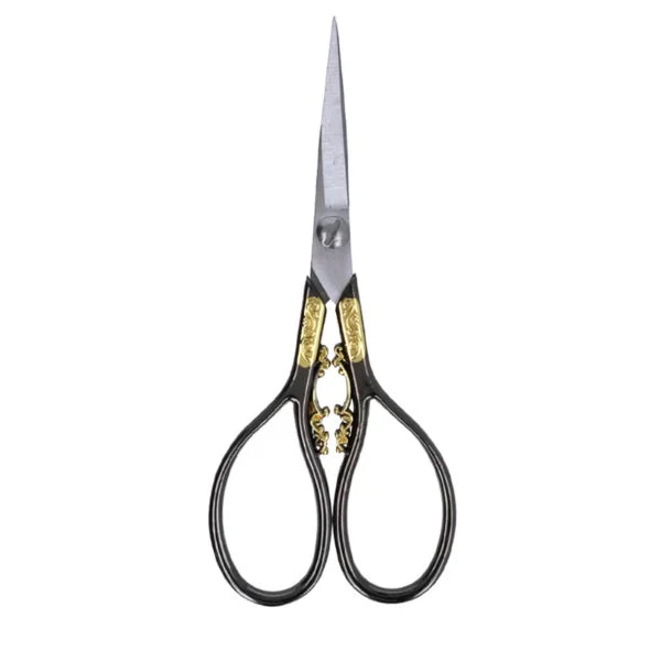 Embroidery Scissors Gunmetal with Gold