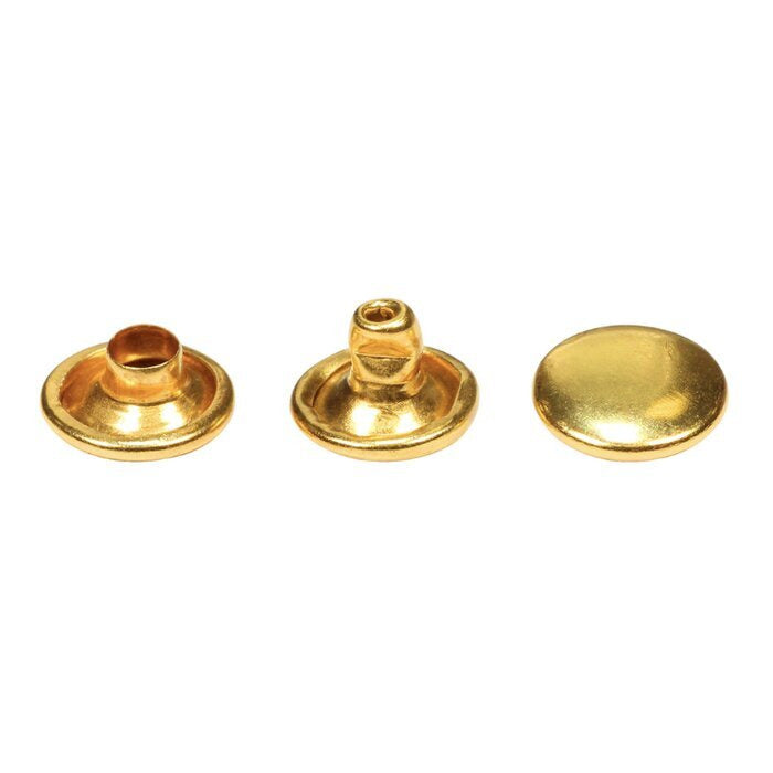 Double Cap Rivets - Gold 8mm x 4mm | 3036551