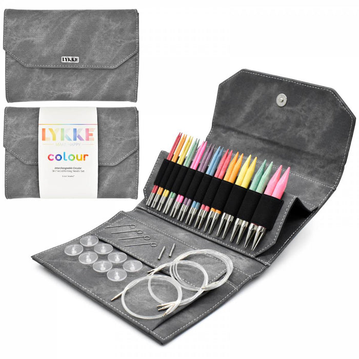 Colour | Grey Denim Fabric | 5" Interchangeable Needle Set