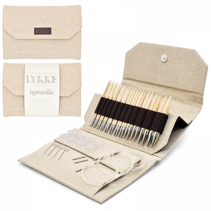 Naturale | Beige Jute Fabric | 5" Interchangeable Needle Set