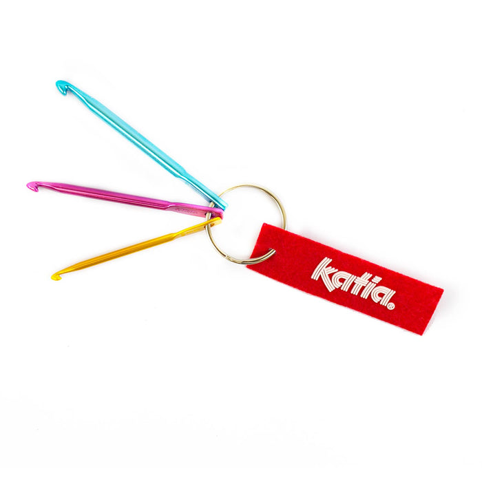 Katia Keychain with 3 Crochet Hooks