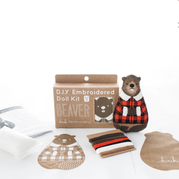 Beaver Embroidery Kit