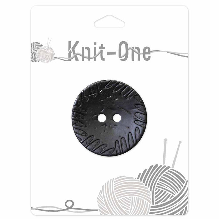 Black 2 Hole Coconut Button - 41mm (1 5/8")