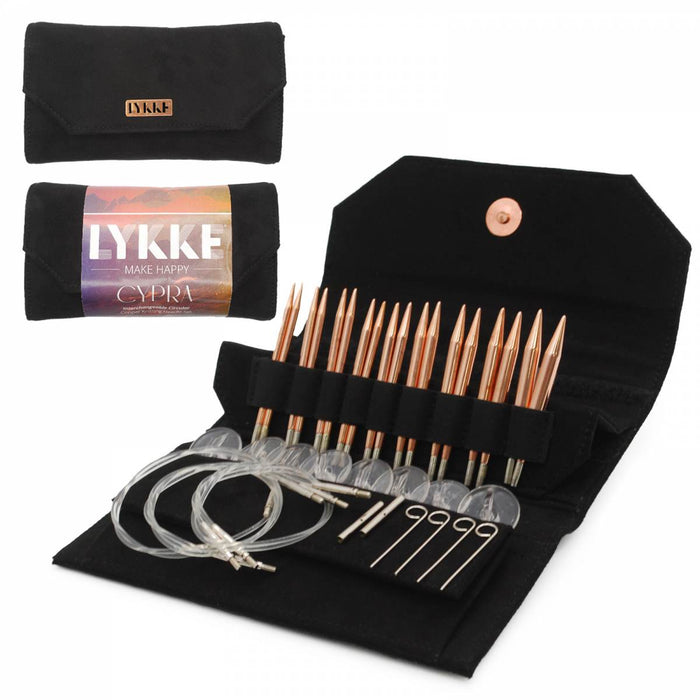 Cypra | Black Vegan Suede | 3.5" Interchangeable Needle Set