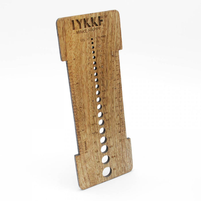 Lykke Mango Wood Needle Sizer and Gauge