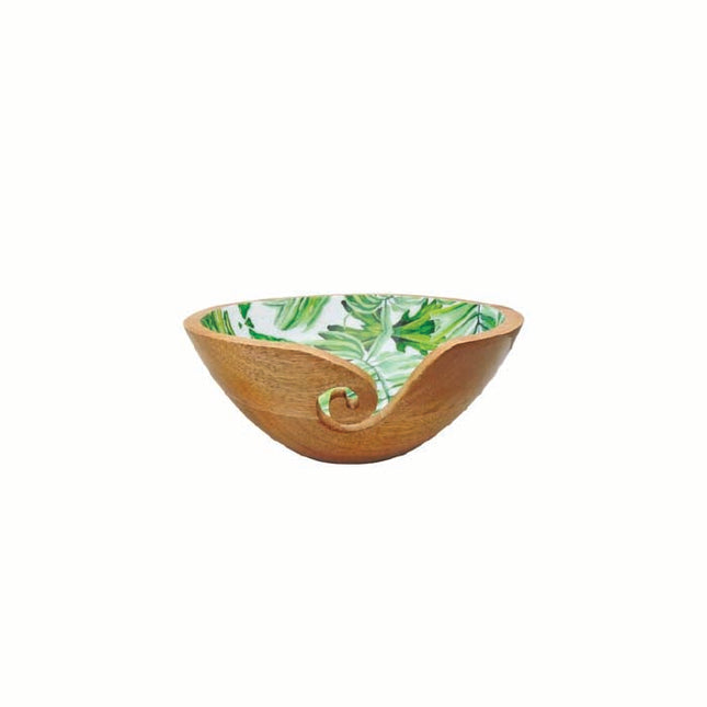 Mango Wood Yarn Bowl with Mother of Pearl by Loops & Threads