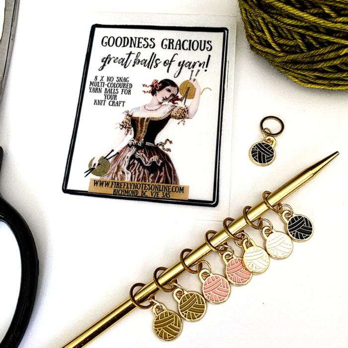 Firefly Notes Yarn Ball Stitch Marker Pack