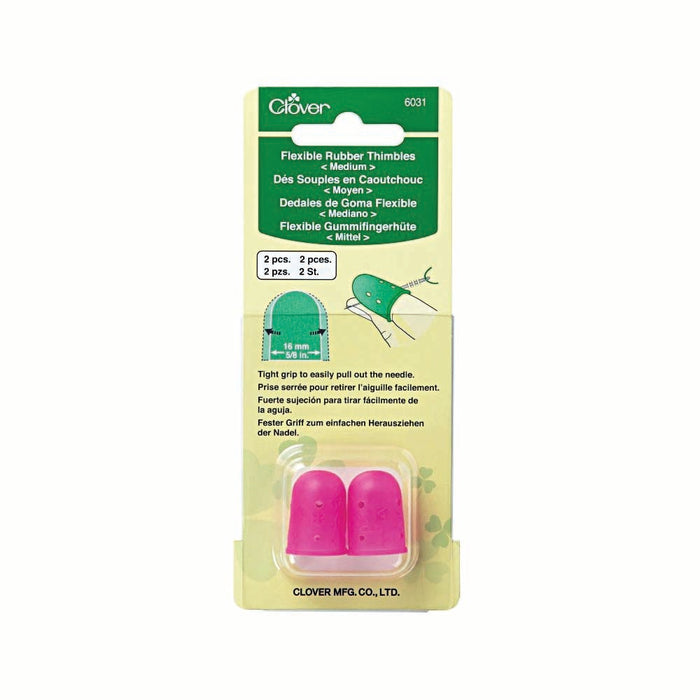 Clover Flexible Rubber Thimble 2pc